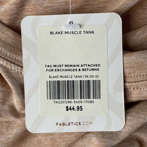 Fabletics Women’s Blake Muscle Tank Heather Brown Size 3X NWT - Picture 11 of 12